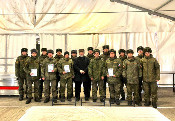 Встреча с солдатами на военном полигоне Ильинка